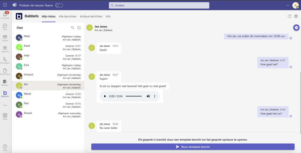 Babbel's interface